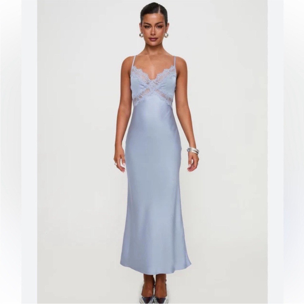 Sincerely Jules Slate Blue Lace Dress